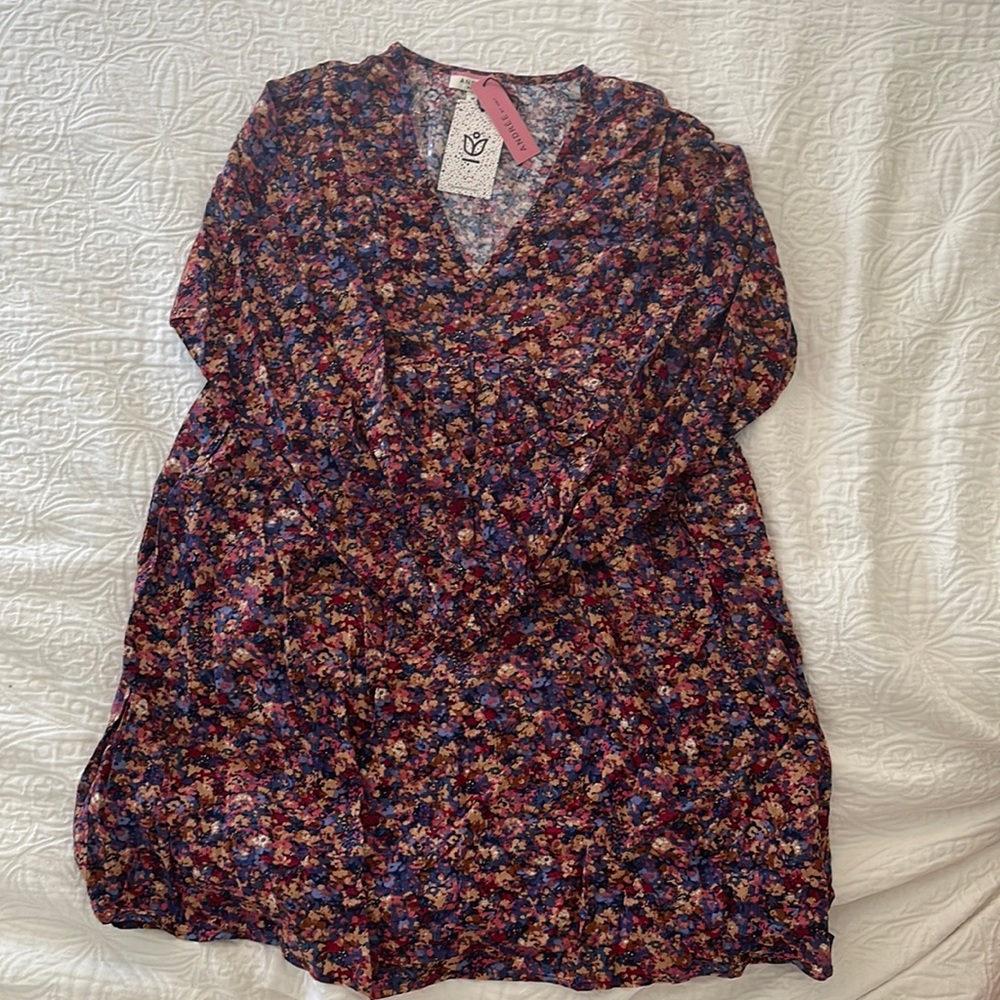 NWT Andree Empire waist balloon sleeve dress.
